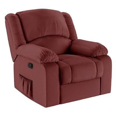 Poltrona Do Papai Reclinável Melim Zero Wall Sintético Pu Fh1 - D'rossi Cor Vermelho
