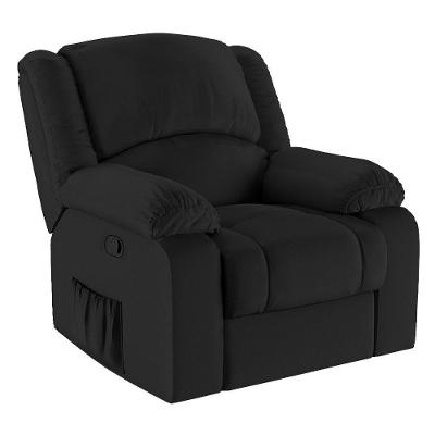 Poltrona Do Papai Reclinável Melim Zero Wall Pu Preto Fh1 - D'rossi