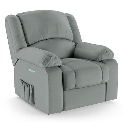 Poltrona Do Papai Reclinável Melim Elétrica Led Sintético Pu Fh1 - D'rossi Cor Cinza