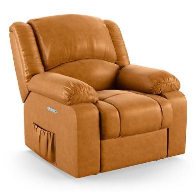 Poltrona Do Papai Reclinável Melim Elétrica Led Pu Whisky Fh1 - D'rossi