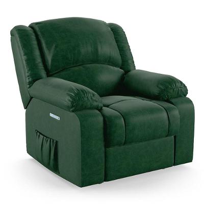 Poltrona Do Papai Reclinável Melim Elétrica Led Pu Fh1 - D'rossi Cor Verde