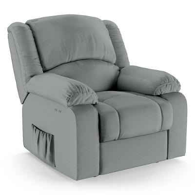Poltrona Do Papai Reclinável Melim Power Touch Massagem Pu Cinza Fh1 - D'rossi