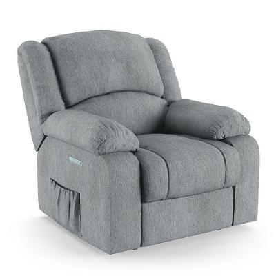 Poltrona Do Papai Reclinável Melim Elétrica Led Linho Fh1 - D'rossi Cor Cinza