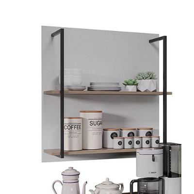 Prateleira Industrial Dupla Cozinha Suspenso Painel Eri 70,5cm Branco-freijó M12 - D'rossi