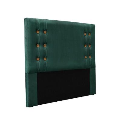 Cabeceira Cama Box Casal 140 Cm Gênova Veludo S04 - D'rossi Cor Verde