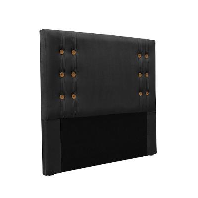 Cabeceira Cama Box Casal 140 Cm Gênova Veludo Preto S04 - D'rossi