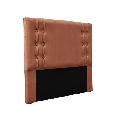 Cabeceira Cama Box Casal 140 Cm Gênova Veludo S04 - D'rossi Cor Cobre