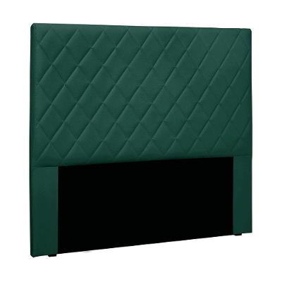 Cabeceira Cama Box King 195 Cm Dubai Veludo S04 - D'rossi Cor Verde