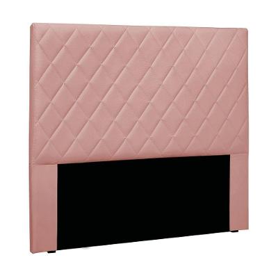 Cabeceira Cama Box Solteiro 90 Cm Dubai Veludo S04 - D'rossi Cor Rosa