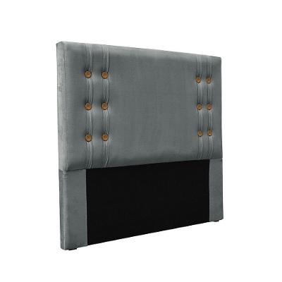 Cabeceira Cama Box Casal 140 Cm Gênova Veludo S04 - D'rossi Cor Cinza