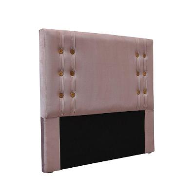 Cabeceira Cama Box Casal 140cm E Recamier Gênova Veludo S04 - D'rossi Cor Lilás
