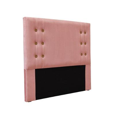 Cabeceira Cama Box Casal 140 Cm Gênova Veludo S04 - D'rossi Cor Rosa