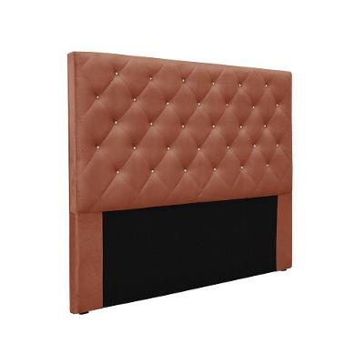 Cabeceira Cama Box Solteiro 90 Cm Tania Veludo S04 - D'rossi Cor Cobre