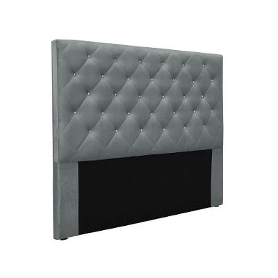 Cabeceira Cama Box Solteiro 90 Cm Tania Veludo S04 - D'rossi Cor Cinza