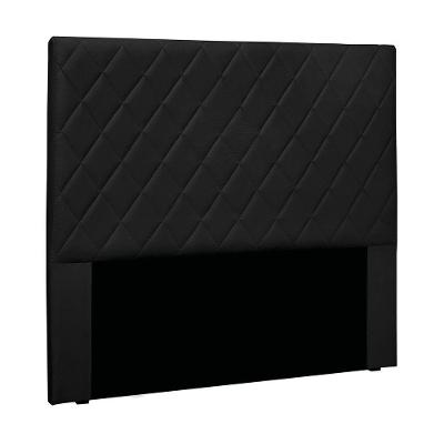 Cabeceira Cama Box Casal 140 Cm Dubai Veludo Preto S04 - D'rossi