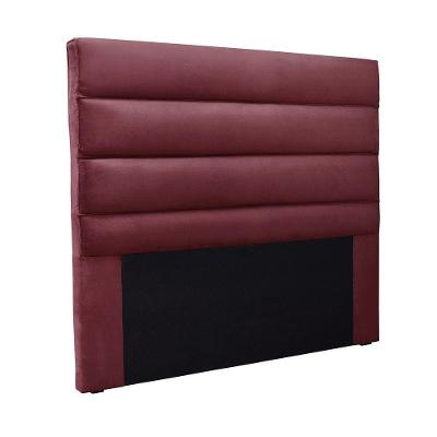 Cabeceira Cama Box Casal 140 Cm Arles Veludo S04 - D'rossi Cor Vinho