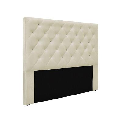 Cabeceira Cama Box Solteiro 90 Cm Tania Veludo S04 - D'rossi Cor Bege