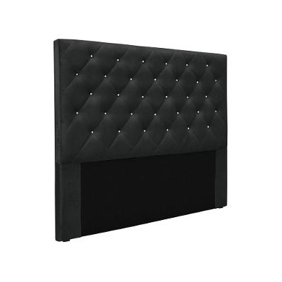 Cabeceira Cama Box Casal 140 Cm Tania Veludo Preto S04 - D'rossi