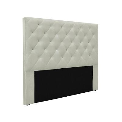 Cabeceira Cama Box Solteiro 90 Cm Tania Veludo Prata S04 - D'rossi
