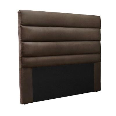 Cabeceira Cama Box Casal 140 Cm Arles Veludo Marrom S04 - D'rossi