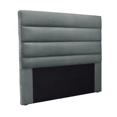 Cabeceira Cama Box Casal 140 Cm Arles Veludo Cinza S04 - D'rossi