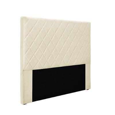 Cabeceira Cama Box Solteiro 90 Cm Dubai Linho S04 - D'rossi Cor Perola