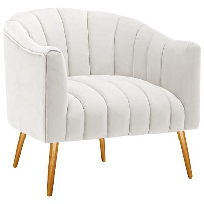 Poltrona Decorativa Sala De Estar Recepção Senna Bouclé - Amarena Móveis Cor Branco
