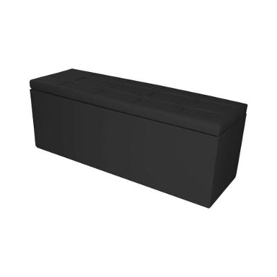Calçadeira Recamier Baú Solteiro 0,90m Roma Corano - Pallazio Cor Preto