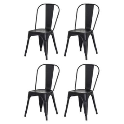 Conjunto 4 Cadeiras Iron Fosca Móveis Preto