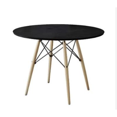 Mesa De Jantar Redonda Eames Eiffel 80cm Preta