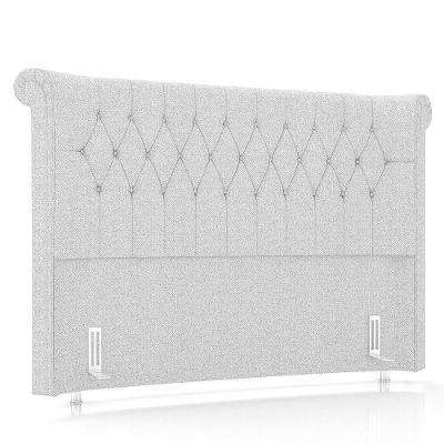 Cabeceira Cama Box Casal King 195cm Dust P02 Linho Cinza Claro - Mpozenato