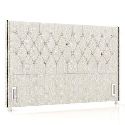 Cabeceira Cama Box Solteiro 90cm Florenza P02 Linho Creme - Mpozenato