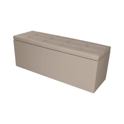 Calçadeira Recamier Baú Casal 1,40m Roma Corano - Pallazio Cor Bege