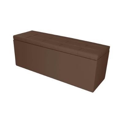 Calçadeira Recamier Baú Casal 1,40m Roma Corano - Pallazio Cor Marrom