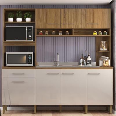 Cozinha 7 Portas E 1 Gaveta CO1516 Ipê Cristalo Decibal