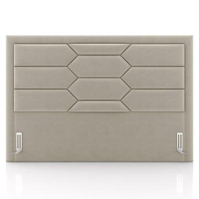 Cabeceira Cama Box Casal 140cm Texas P02 Veludo Bege - Mpozenato
