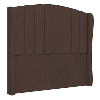 Cabeceira Casal Cama Box 140cm Glenda I02 Veludo Marrom - Mpozenato