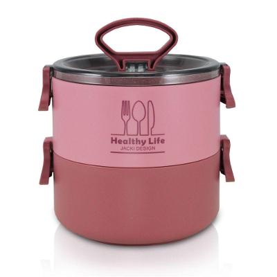 Pote Marmita De 2 Andares 1600ml Concept Rosa