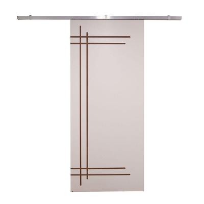 Porta De Correr Branco Prime Frisada Kit Alumínio F05 - 210x80