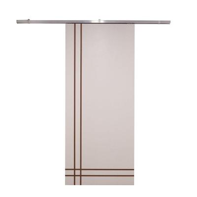 Porta De Correr Branco Prime Frisada Kit Alumínio F06 - 210x60
