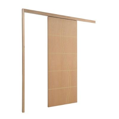 Porta De Correr P- Verniz Frisada Fs Duplo 210x60