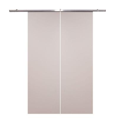 Porta De Correr Dupla Branco Prime Kit Alumínio 210x120