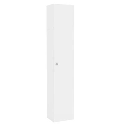 Armário Multiuso Para Lavanderia Duo 1 Porta Com Suporte Para Vassoura Branco