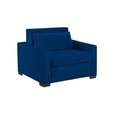 Sofá Cama Marcelle 2 Lugares 150 Casal Veludo Paris Pés De Madeira Talento Móveis Grafite Com Castanho