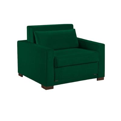 Sofá Cama Marcelle 2 Lugares 150 Casal Veludo Paris Pés De Madeira Talento Móveis Grafite Com Castanho