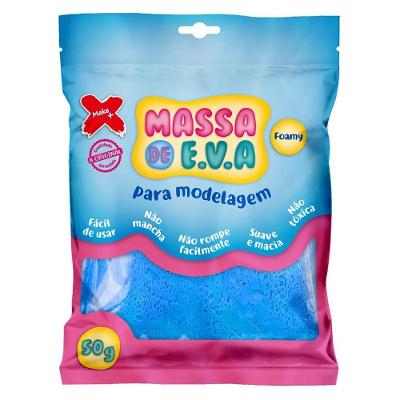 Massa De Eva Make+ 50g Azul Claro