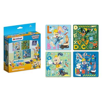 Quebra-cabeça Com 4 Cenas Bugs Bunny Looney Tunes 16 Peças Xalingo