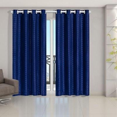 Cortina Blackout Pvc Com Tecido Voil Xadrez 2,80 M X 2,30 M - Marinho.