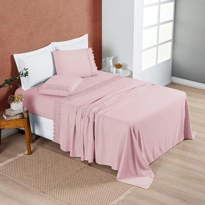 Jogo De Cama Nobless Casal Padrão 04 Peças - Rosa Blush