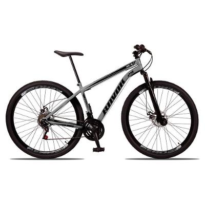 Bicicleta Bike Aço Aro 29 Suspensão Dianteira 21 Velocidades Freio A Disco Grafite